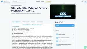 Pakistan Affairs for Competitive Exams (CSS/PMS)
