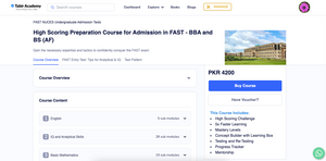 FAST BBA and BS (AF) Entry Test Guide
