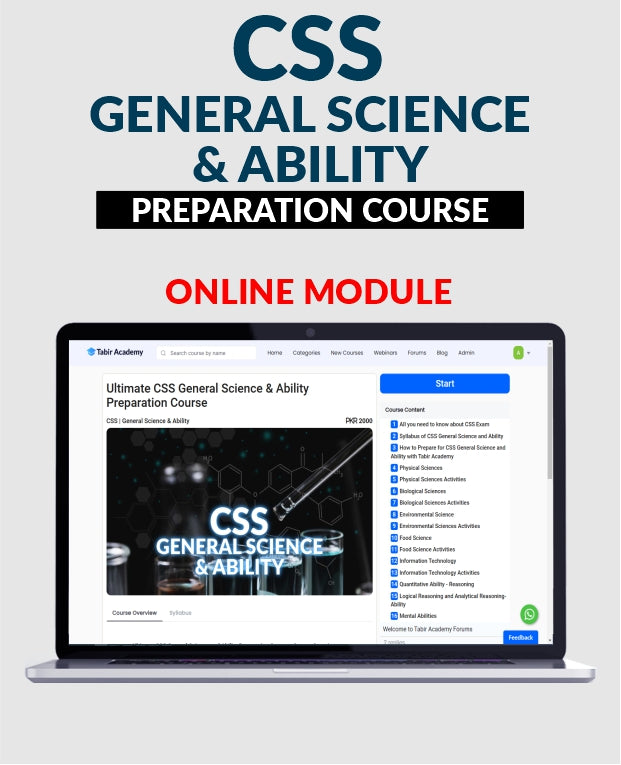 CSS General Science & Ability Preparation Course