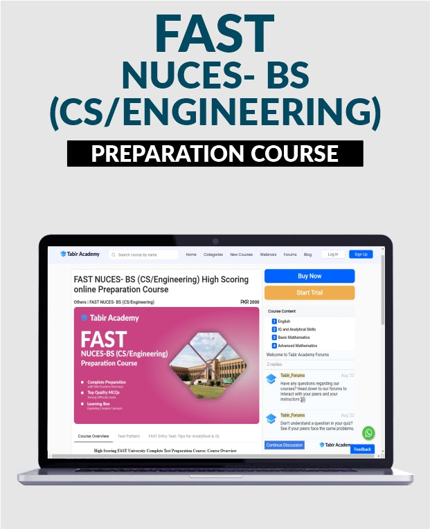 FAST NUCES- BS (CS/Engineering) Preparation Course