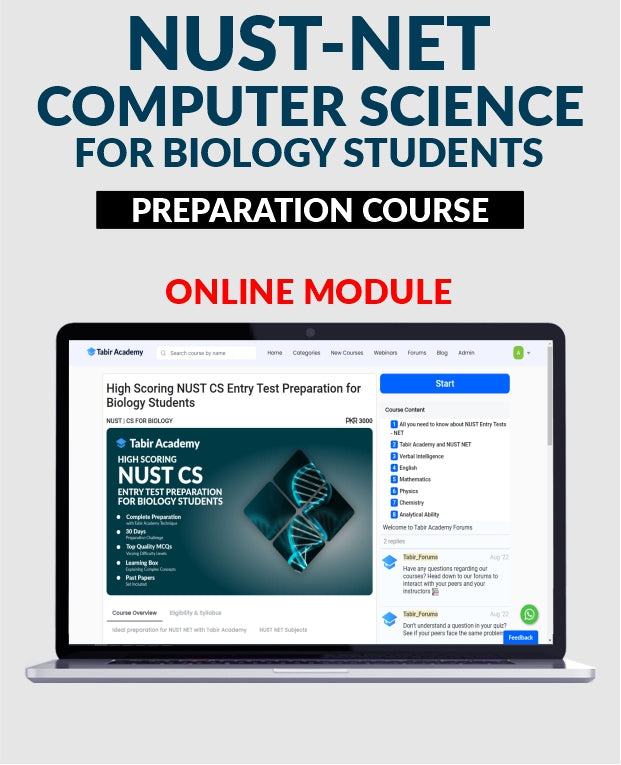 NUST CS Entry Test Preparation for Biology Students