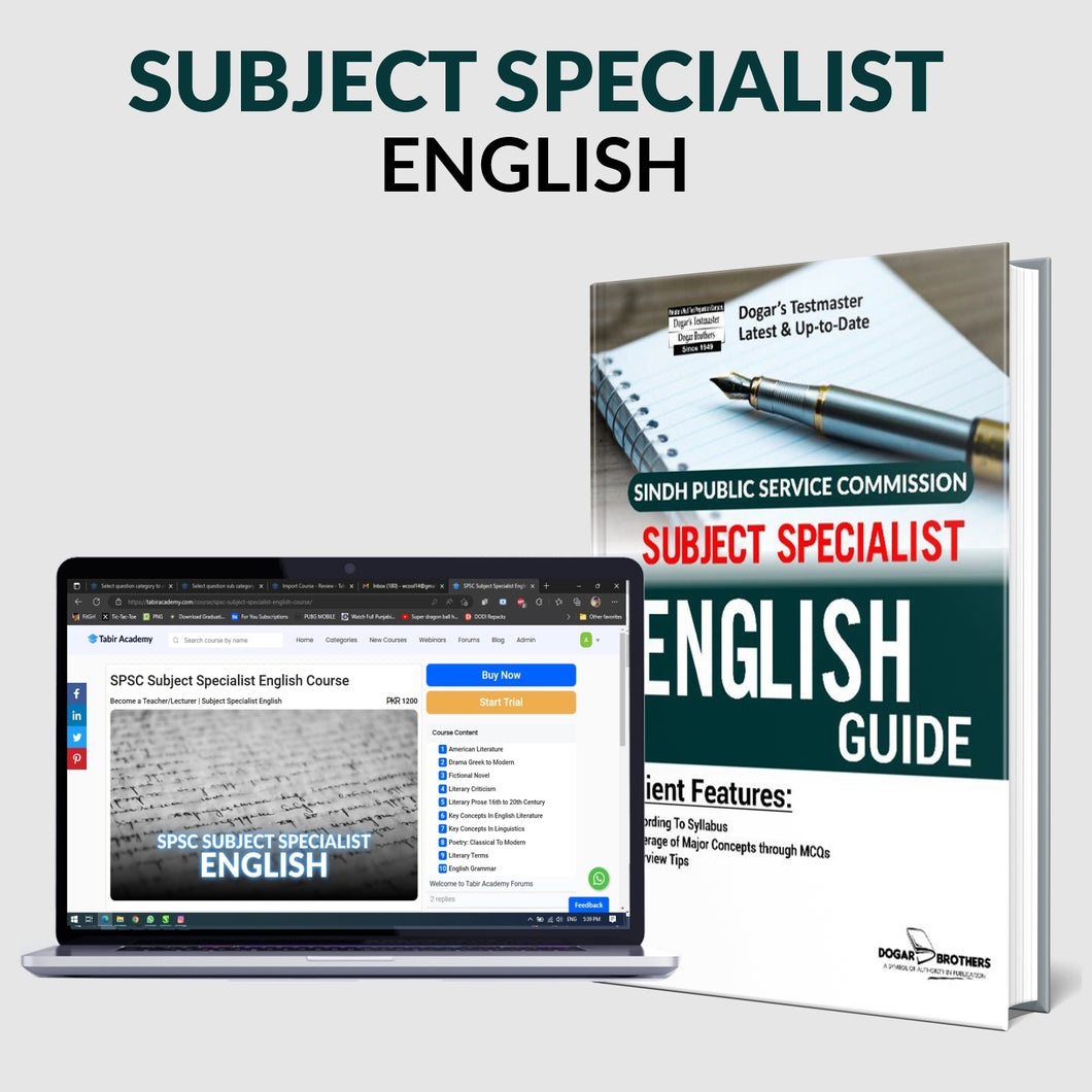 SPSC Subject Specialist English Guide Package